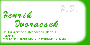 henrik dvoracsek business card